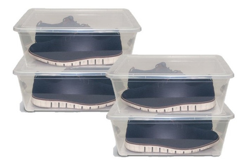 Cajas Organizadoras Zapatos Colobox Vista N2 X 4u Colombraro