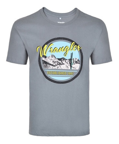 Camiseta Country Masculina Wrangler Cinza Wm8099