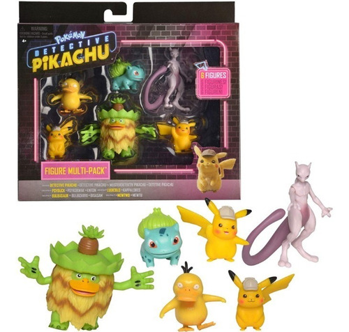 Detective Pikachu Pokémon Multi Pack Con 6 Figuras Original