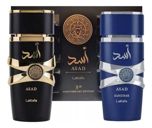 Lattafa Asad Set Edp 100 Ml + Asad Zanzibar Edp 100ml Hombre