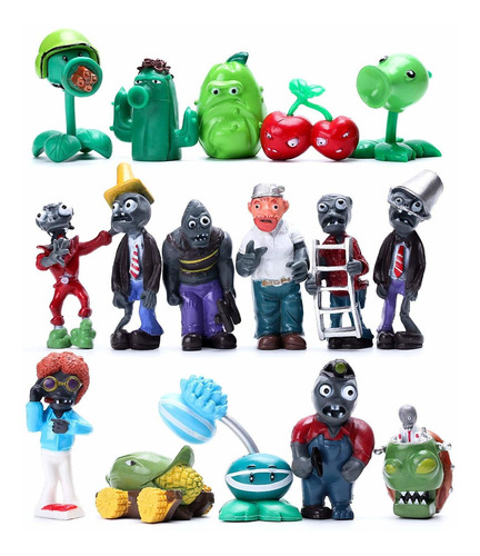 Maikerry 16 Figuras De Plantas Contra Zombies, Figuras De Pv