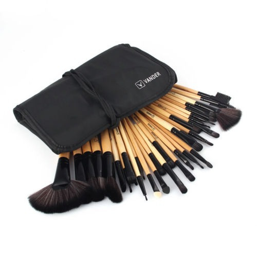 32pcs Belleza Maquillaje Mango De Madera Cepillos Moda Cepil