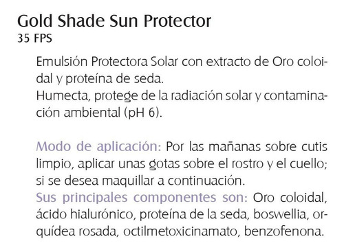 Protector Solar Con Oro 24k Y Proteína De Seda De Marant