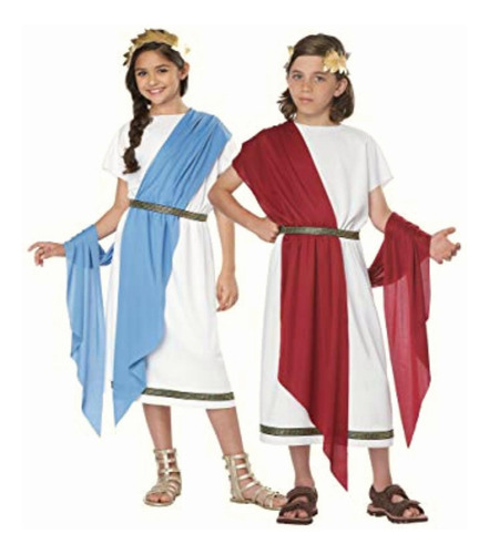 Disfraz De Toga Griega Para Niños, Talla M