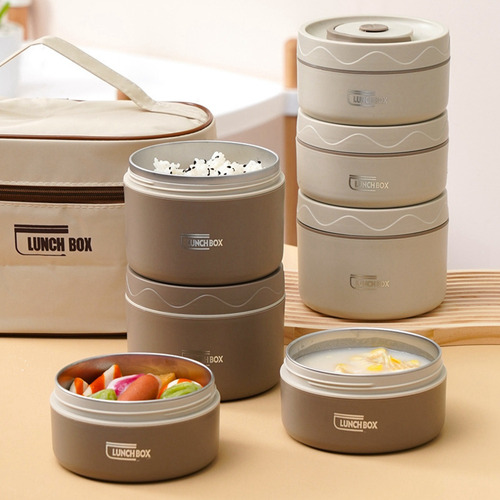 Recipiente Para Almuerzo M2food Warm, De Acero Inoxidable, T