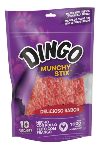 Snack Para Perros Dingo Munchy Stix 10un.