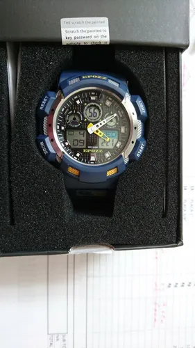 Reloj Epozz Sport E3001 100m Azul Militar Env o Gratis
