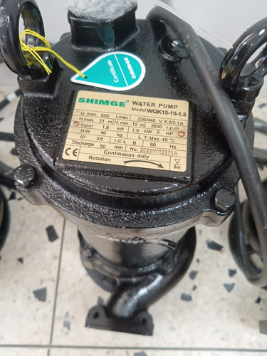 Bomba De Achique Para Aguas Residuales 2 Hp. 3 Ph 220/440