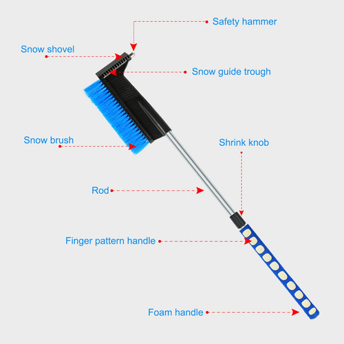 Raspador De Nieve Y Hielo Para Coche, Snobroom, Cepillo De N