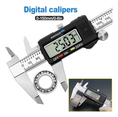 Calibrador Vernier Digital Uso Industrial Todo Metal 0.01mm