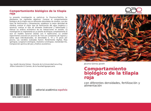Libro: Comportamiento Biológico Tilapia Roja: Con Dife