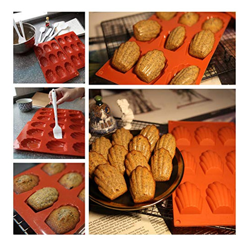 Pan Para Madeleines De Silicona, Antiadherente, 9