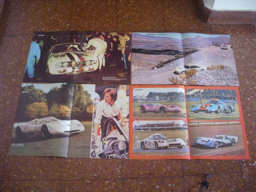 Antiguo Lote Posters Autos Carreras Revista Automundo Cod978