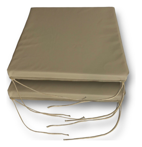 Kit 2 Almofadas Para Cadeira Quadrada 38cm Impermeável
