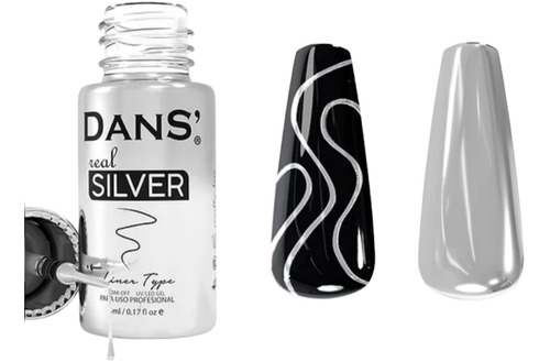 Real Silver Dans- Gel Paint Plateado 