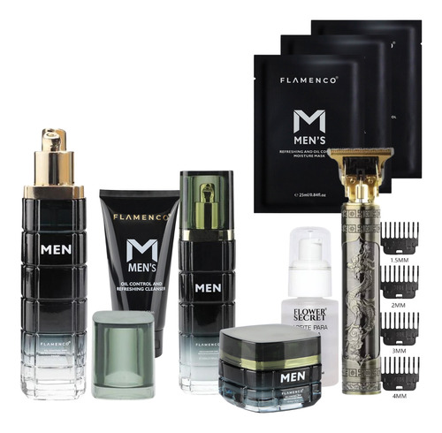 Kit Skincare Para Hombre 5 Pasos Flamenco + Serum Barba