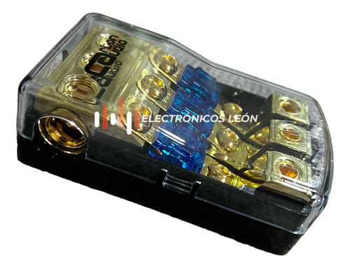 Distribuidor De Corriente Con 3 Fusibles 60a Cal 4 Car Audio