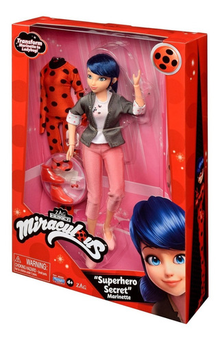 Miraculous Muñeca Con Disfraz Lady Bug Vestido Ladybug