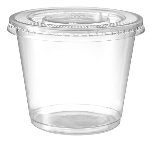 Juego 200 Vasos Desechables De Plástico Transparente Postres