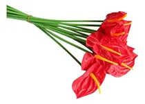 Comprar 20 Flores Artificiales De Anturio De Tacto Real, Flores Fals