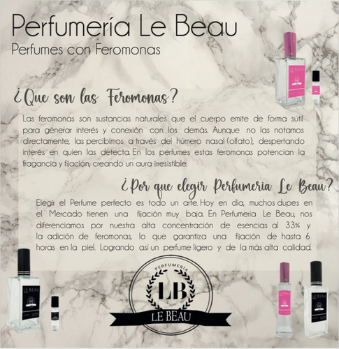 Perfume Le Beau 60ml | Compatible Baccarat Rouge | Feromonas