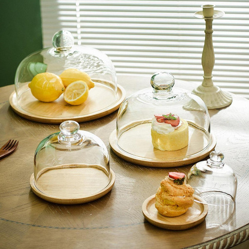 Soporte Para Tartas Con Cúpula De Cristal, Expositor Para