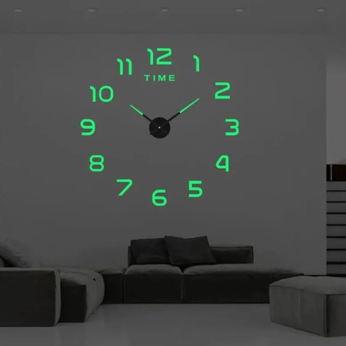 Reloj De Pared 3d Grande Con Cronógrafo De Cuarzo Hecho A Ma