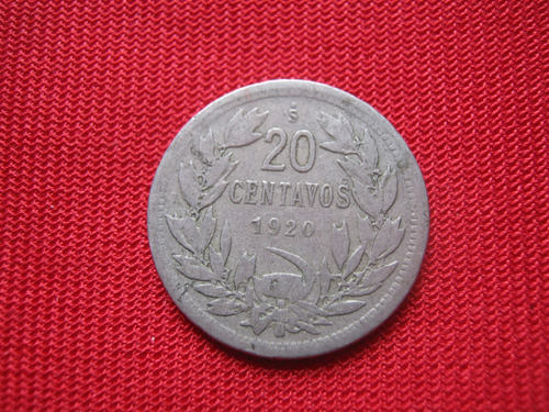 Chile 20 Centavos 1920 Cobre Níquel 