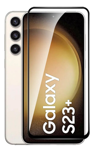 Imagen 1 de 3 de Protector Vidrio Full Cover Para Samsung Galaxy S23 Plus