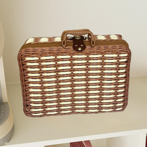 Cesta De Almacenamiento Con Tapa Y Asa For Accesorios De M
