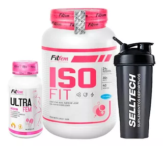 Pack Fitfem Iso Fit 1.2kg Vainilla + Ultra Fem Frasco 66caps