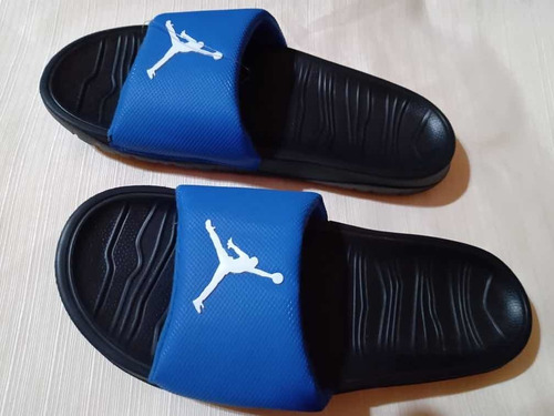 Ojotas Jordan Break Slide Hombre Azul