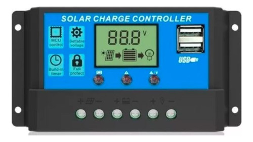 Controlador De Carga Solar 30 Amp Panel Solar