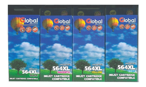 Cartuchos Global Pack X 4 564 Xl Alternativo B210a 209 6380 5460 V.devoto