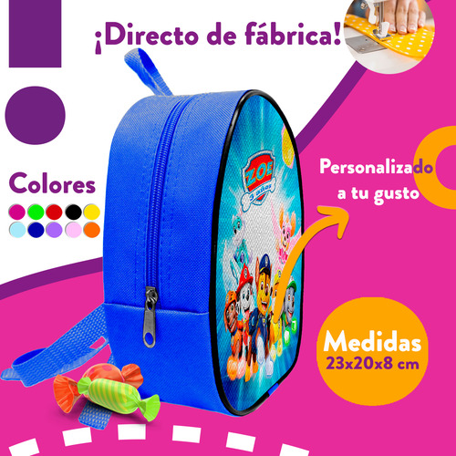 Mochilas Bolo Dulceros Personalizados Cumple Paw Patrol 60u
