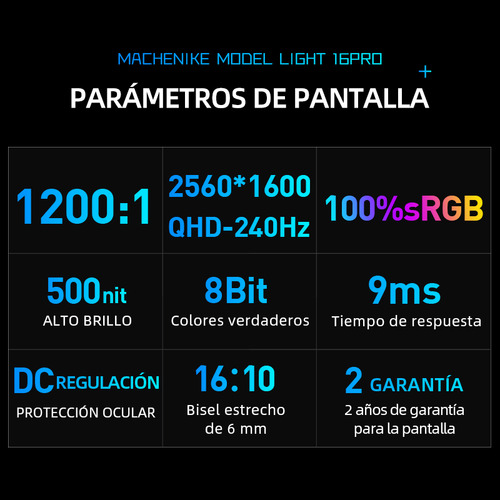 Portátil Gamer I9-14900hx Machenike L16p Rtx4070 Ddr5 32g 1t