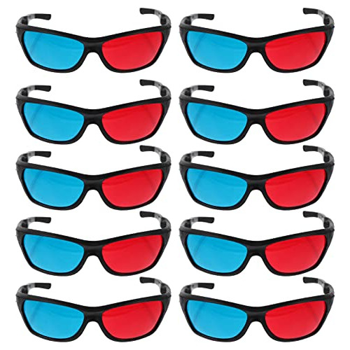 10 Gafas 3d Películas Y Tv Cian, Rojo Y Azul Efectos T...