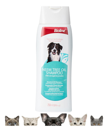 Shampoo Mascota Aceite Arbol De Neem Para Perros 250ml