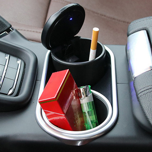 - Cenicero Universal De Coche Con Tapa Y Luz Led For