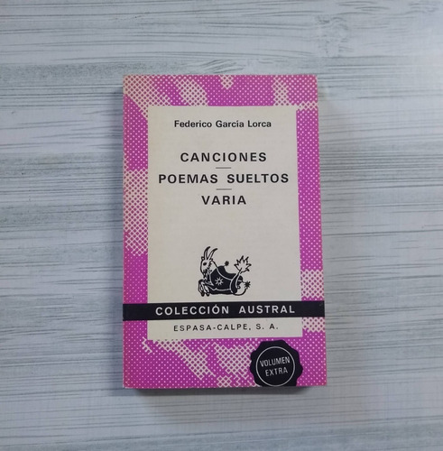 Canciones - Poemas Sueltos - Varia De F. García Lorca Usa 