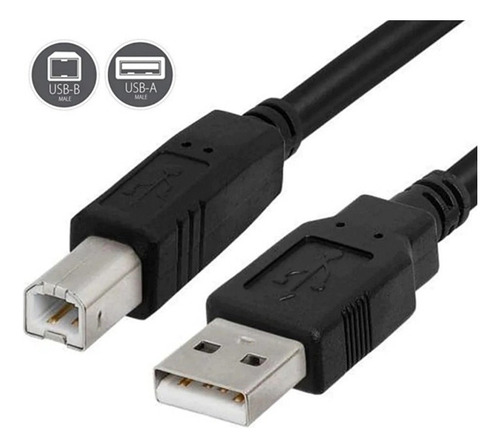 Cable Usb 5 Metros Para Impresora Hp Epson Brother Samsung Negro