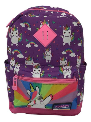 Mochila Unicornio Vs Mundo Marinos Preescolar Jardin Unicas