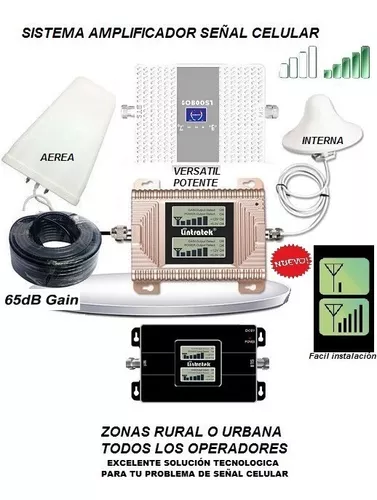 Kit Antena Amplificador Señal Celular 4g Rural Urbana Fincas