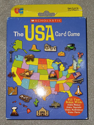 Juego De Cartas The Usa Card Game Scholastic (Usado)