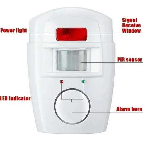 Kit Alarme Residencial Sensor Presença Sem Fio + 2 Controles