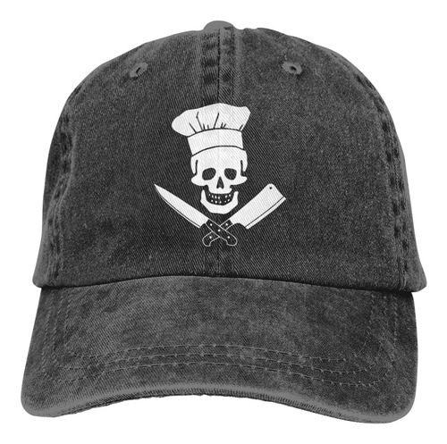 Unisex Skull-chef Cooking Skull Vintage Jeans Gorra De Béisb