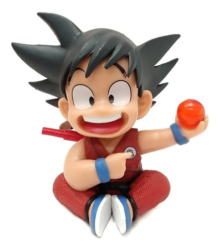 Figura Kid Goku Niño Sentado Con Esfera Dragon Ball Z