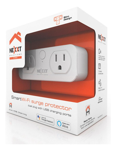 Imagen 4 de 5 de Tomacorriente Nexxt 2 + 2 Usb Inteligente Wifi