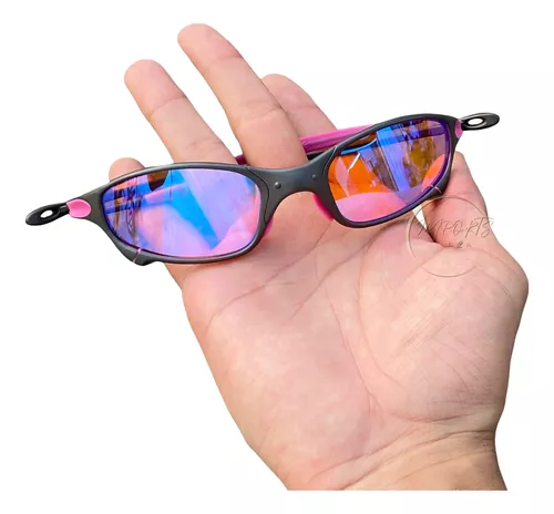 Óculos de Sol Juliet X-Metal Lentes Rosas Pink Polarizadas, 24k, tio