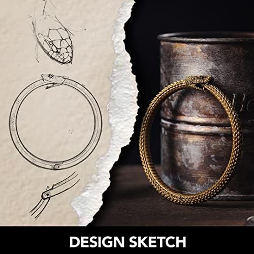Coppertist.wu Brazalete Ouroboros De Latón Brazaletes De Ser